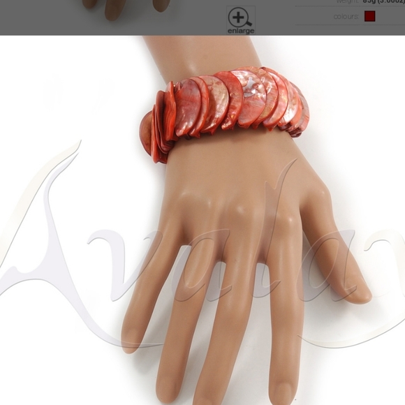 Vintage Abalone Shell Stretchy Statement Bracelet L7 - Picture 3 of 5